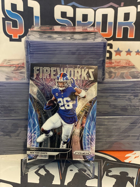 2021 Panini Prizm (Fireworks) Saquon Barkley #F-1