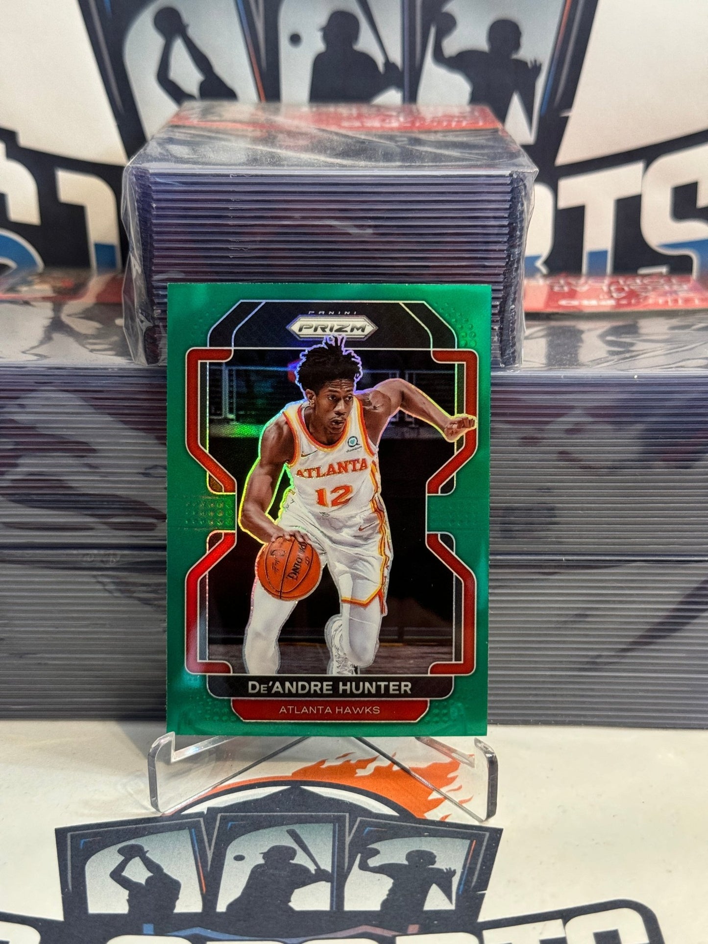 2021 Panini Prizm (Green Prizm) De'Andre Hunter #73