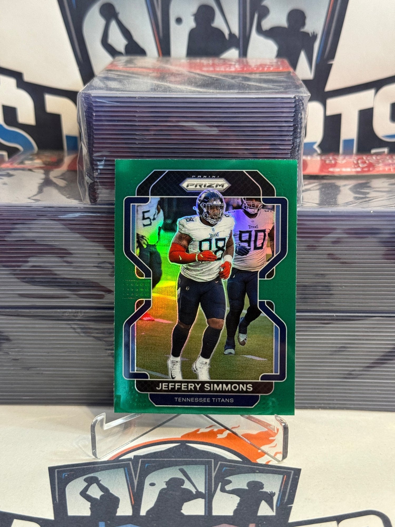 2021 Panini Prizm (Green Prizm) Jeffery Simmons #5