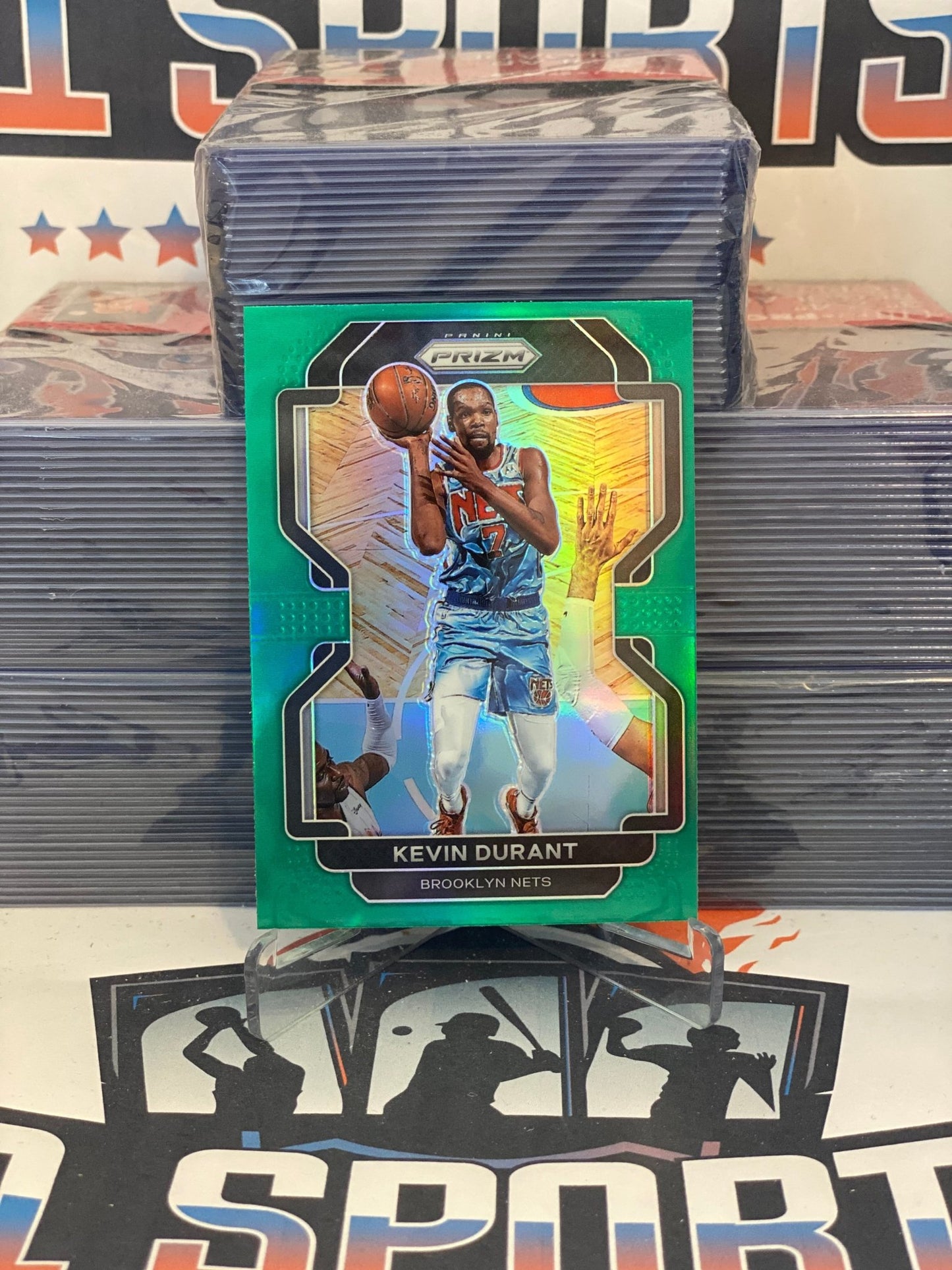 2021 Panini Prizm (Green Prizm) Kevin Durant #120