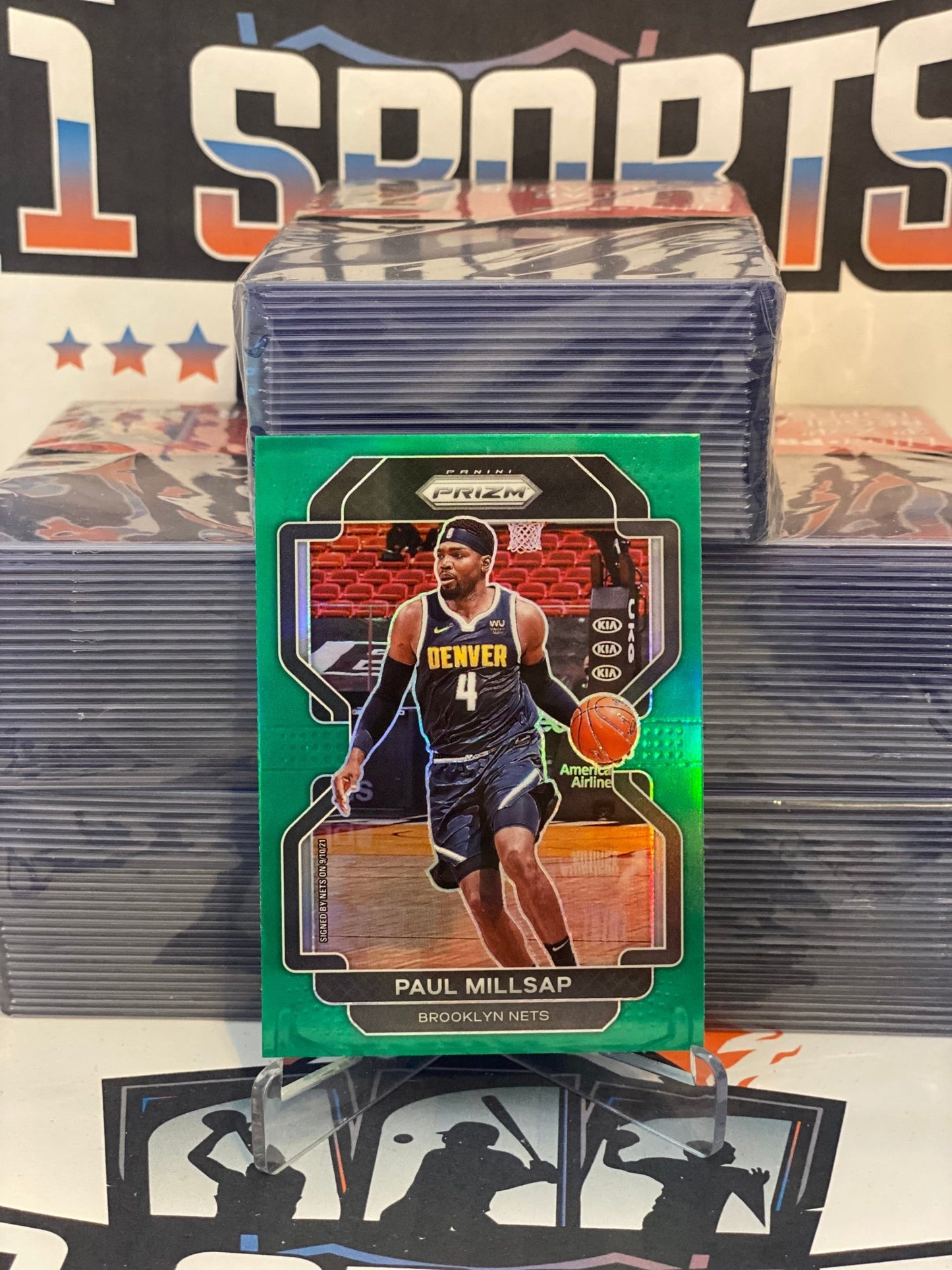 2021 Panini Prizm (Green Prizm) Paul Millsap #46