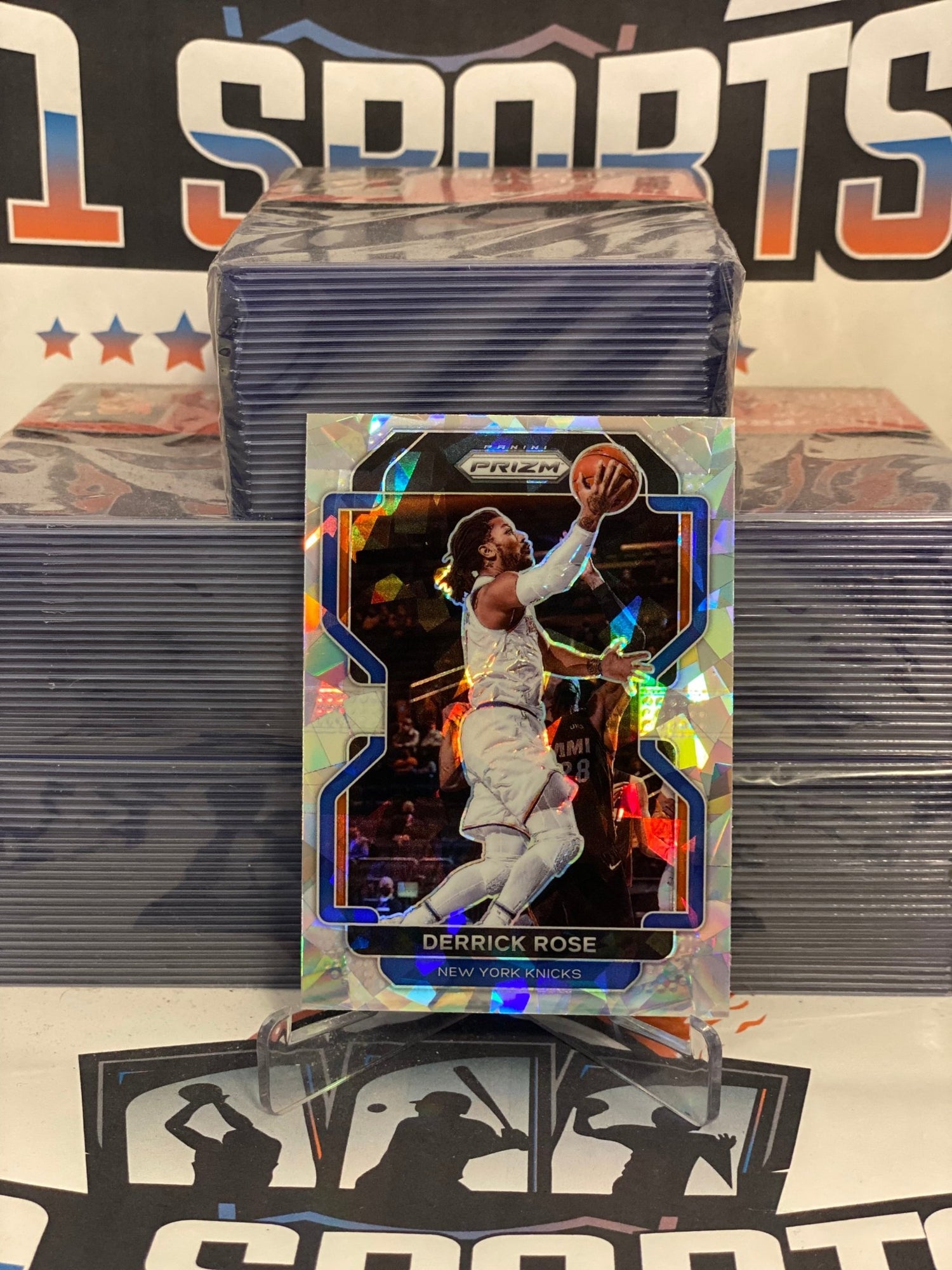 2021 Panini Prizm (Ice Prizm) Derrick Rose #82