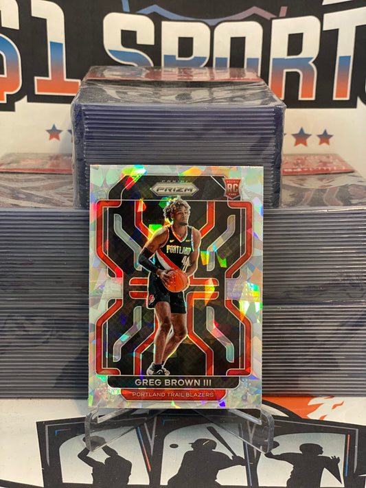 2021 Panini Prizm (Ice Prizm) Greg Brown III Rookie #291