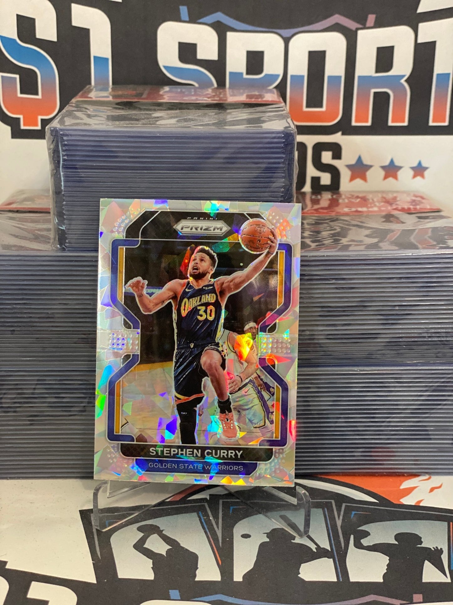 2021 Panini Prizm (Ice Prizm) Stephen Curry #154