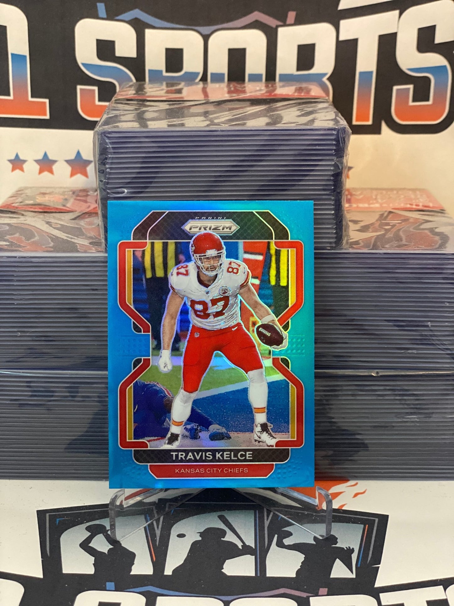 2021 Panini Prizm (Light Blue Prizm) Travis Kelce #189