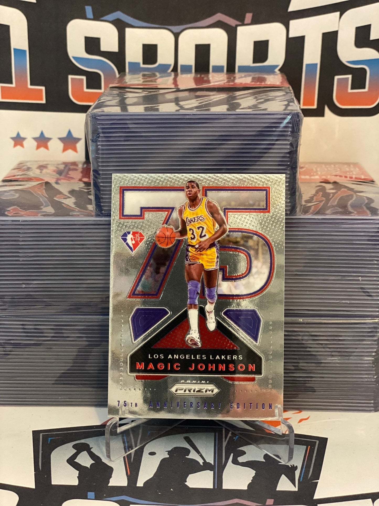 2021 Panini Prizm (NBA 75th Anniversary) Magic Johnson #15