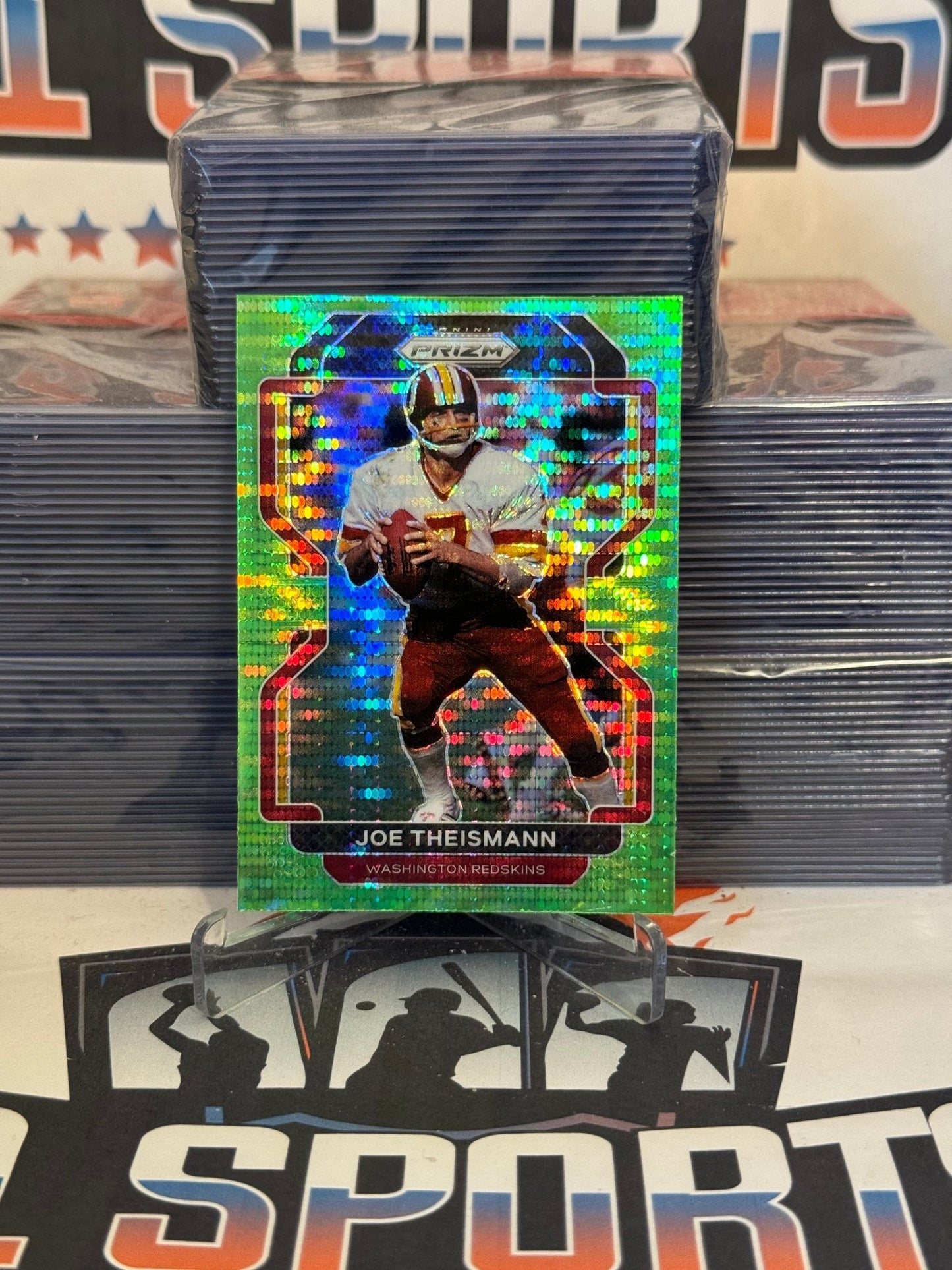 2021 Panini Prizm (Neon Green Pulsar Prizm) Joe Theismann #217