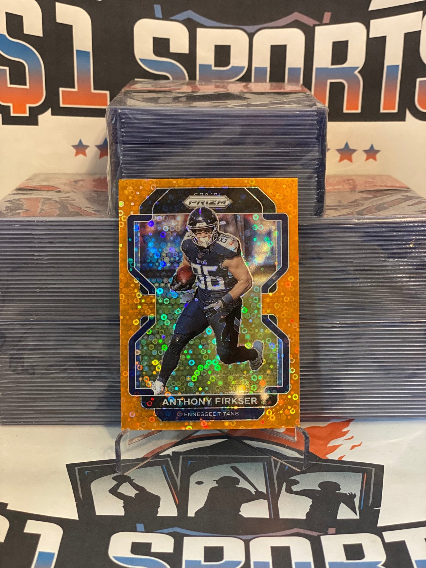 2021 Panini Prizm (Orange Disco Prizm) Anthony Firkser #2