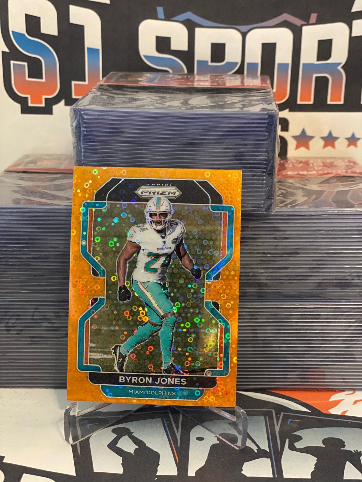 2021 Panini Prizm (Orange Disco Prizm) Byron Jones #110