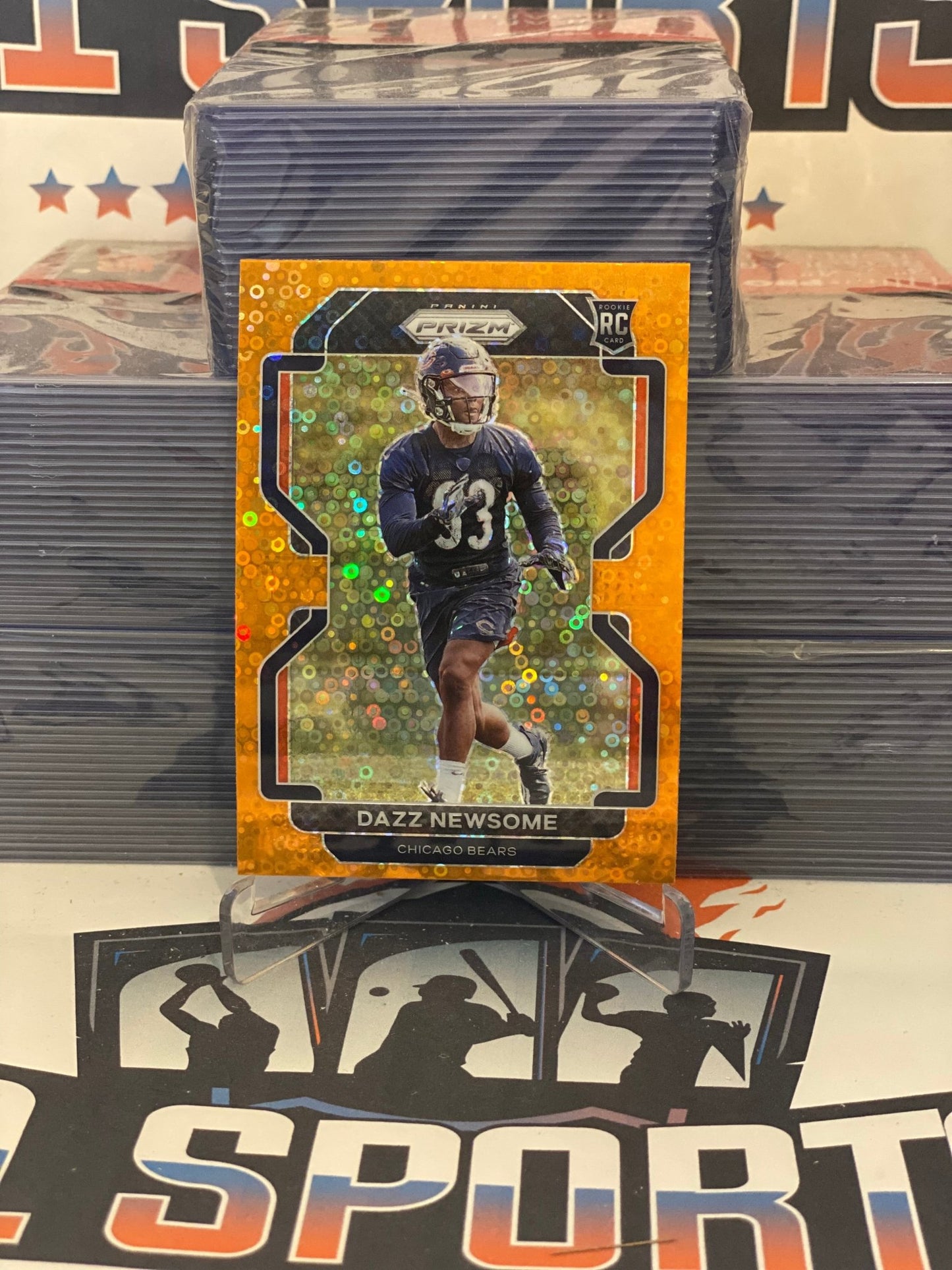 2021 Panini Prizm (Orange Disco Prizm) Dazz Newsome Rookie #427