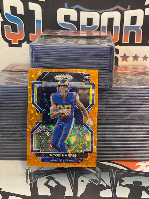 2021 Panini Prizm (Orange Disco Prizm) Jacob Harris Rookie #368