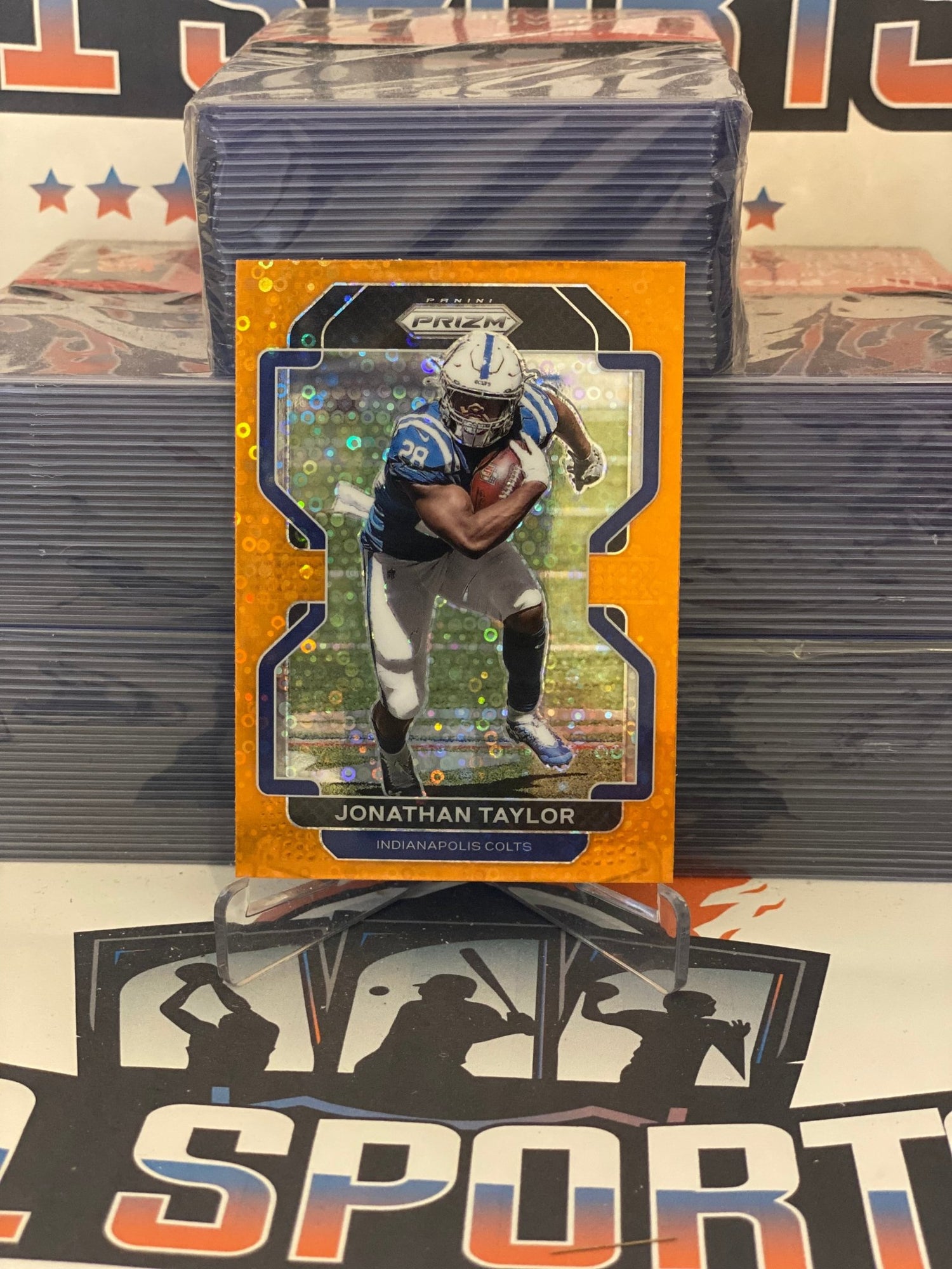 2021 Panini Prizm (Orange Disco Prizm) Jonathan Taylor #25