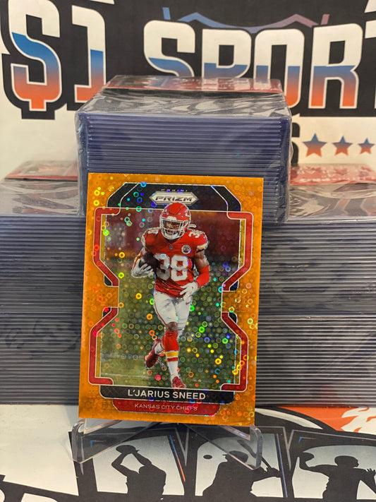 2021 Panini Prizm (Orange Disco Prizm) L'Jarius Sneed #195