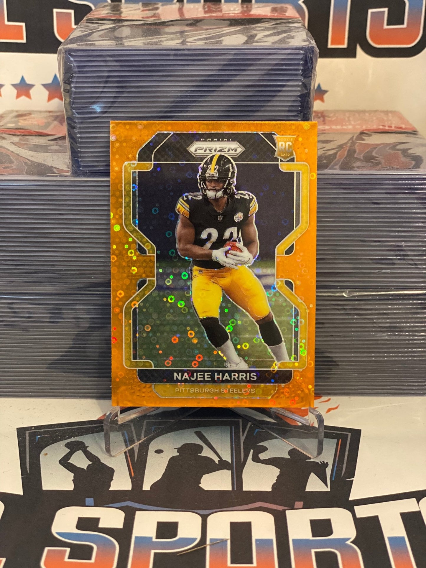 2021 Panini Prizm (Orange Disco Prizm) Najee Harris Rookie #343