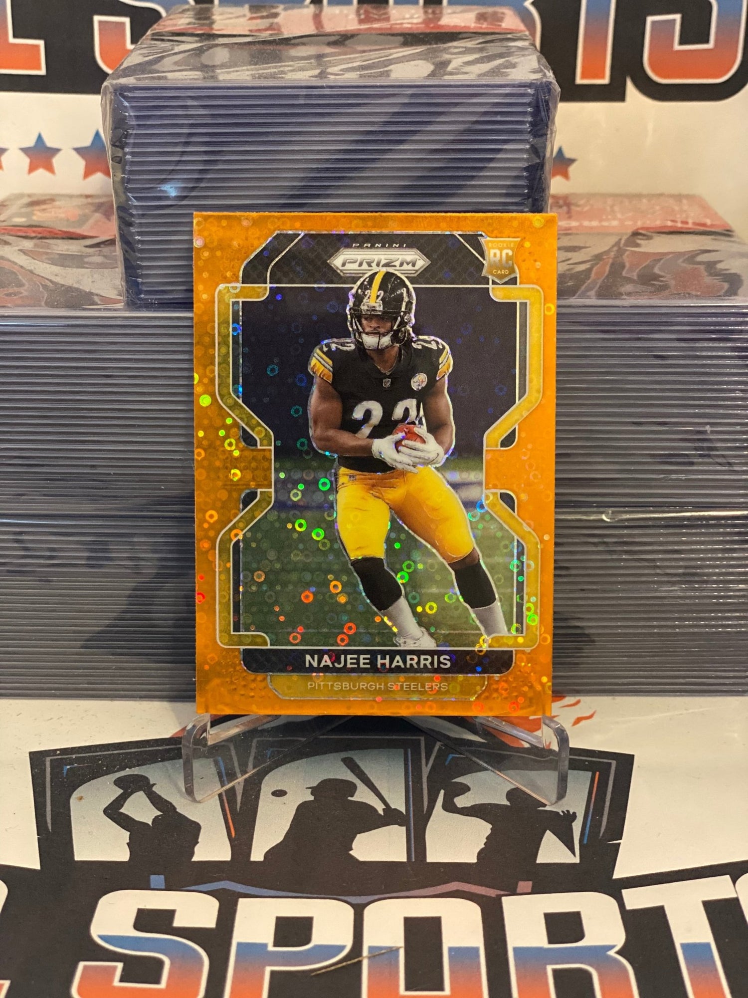 2021 Panini Prizm (Orange Disco Prizm) Najee Harris Rookie #343
