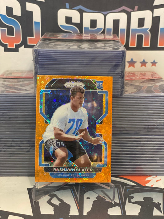 2021 Panini Prizm (Orange Disco Prizm) Rashawn Slater Rookie #431