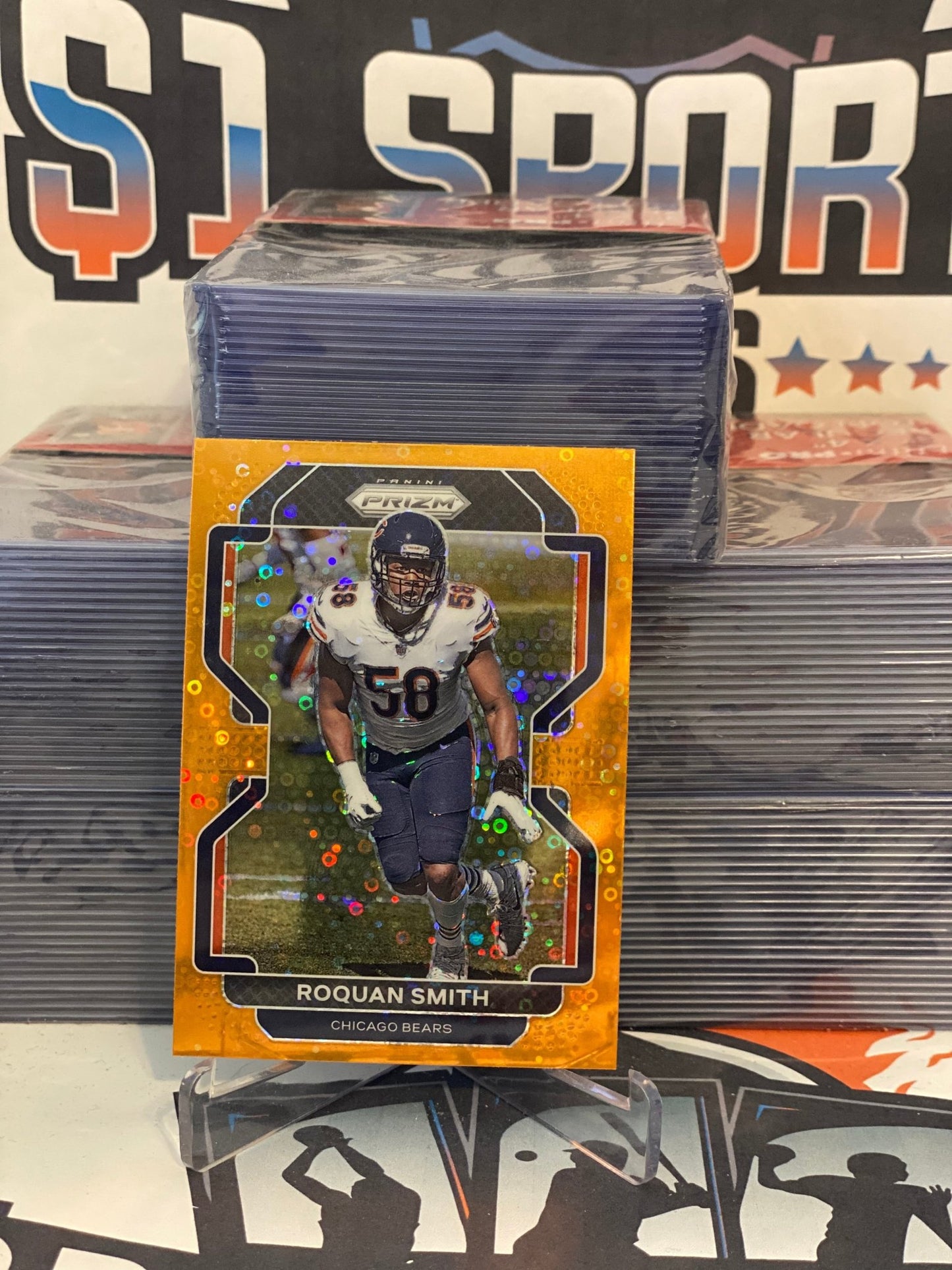 2021 Panini Prizm (Orange Disco Prizm) Roquan Smith #164