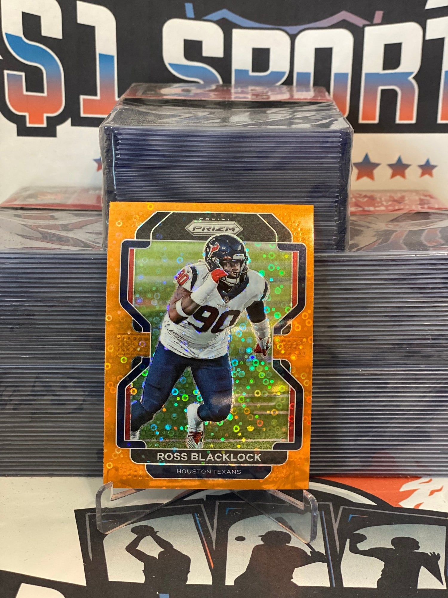 2021 Panini Prizm (Orange Disco Prizm) Ross Blacklock #40