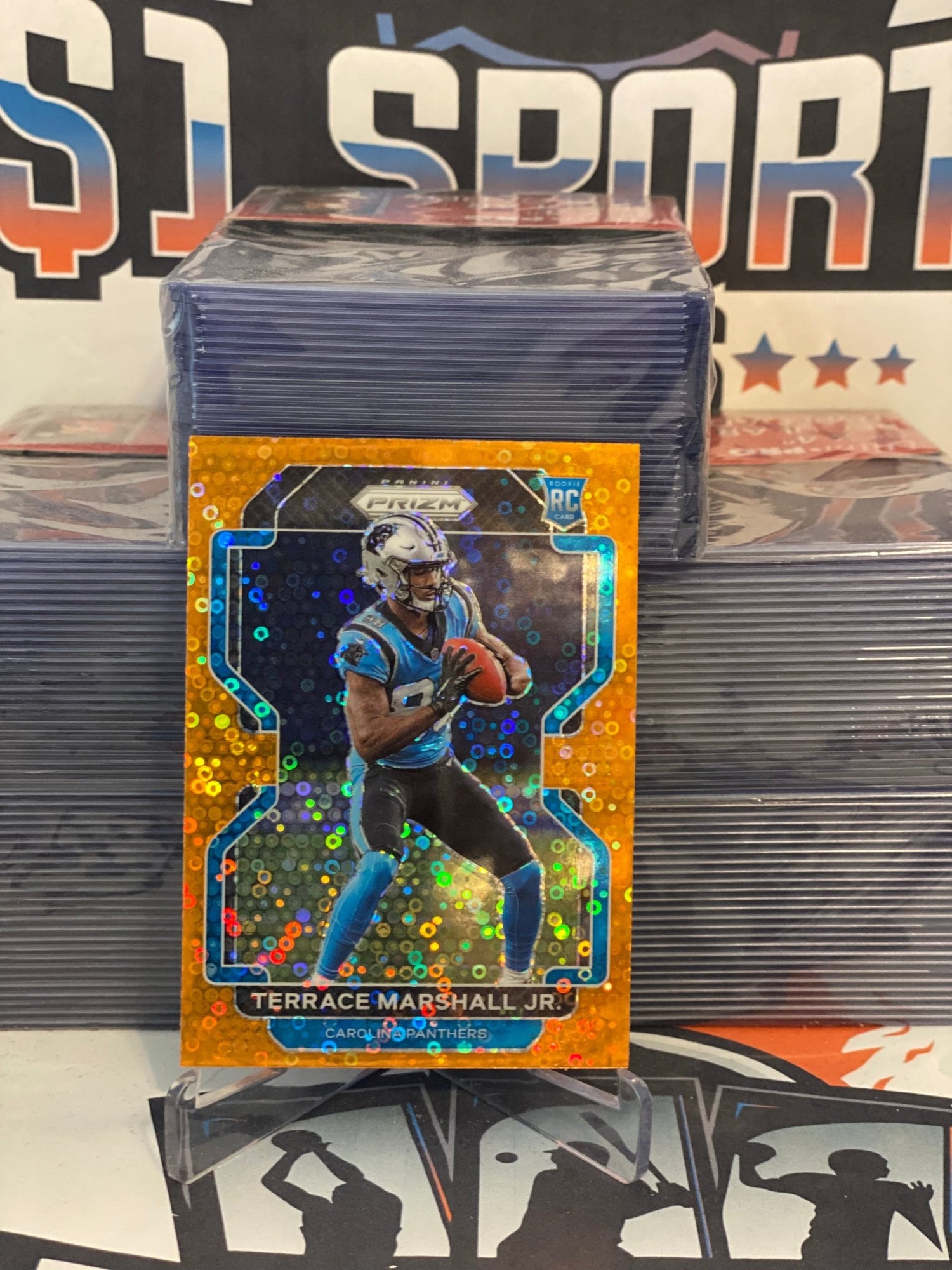 2021 Panini Prizm (Orange Disco Prizm) Terrace Marshall Jr. Rookie #348