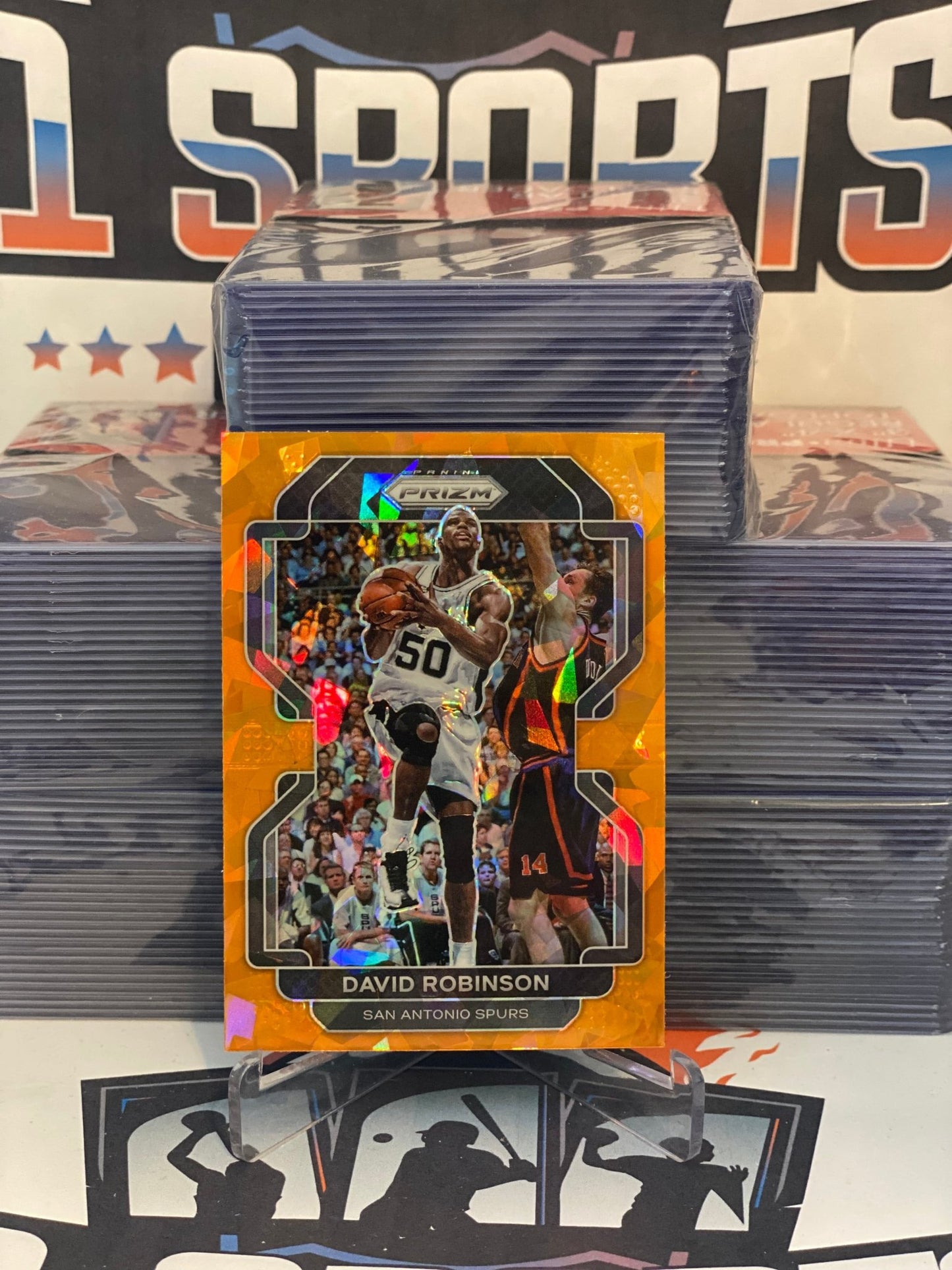 2021 Panini Prizm (Orange Ice Prizm) David Robinson #242