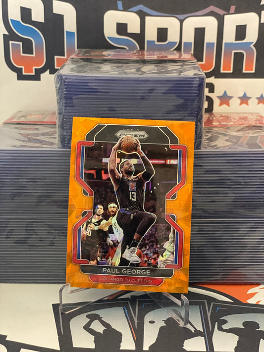 2021 Panini Prizm (Orange Ice Prizm) Paul George #220