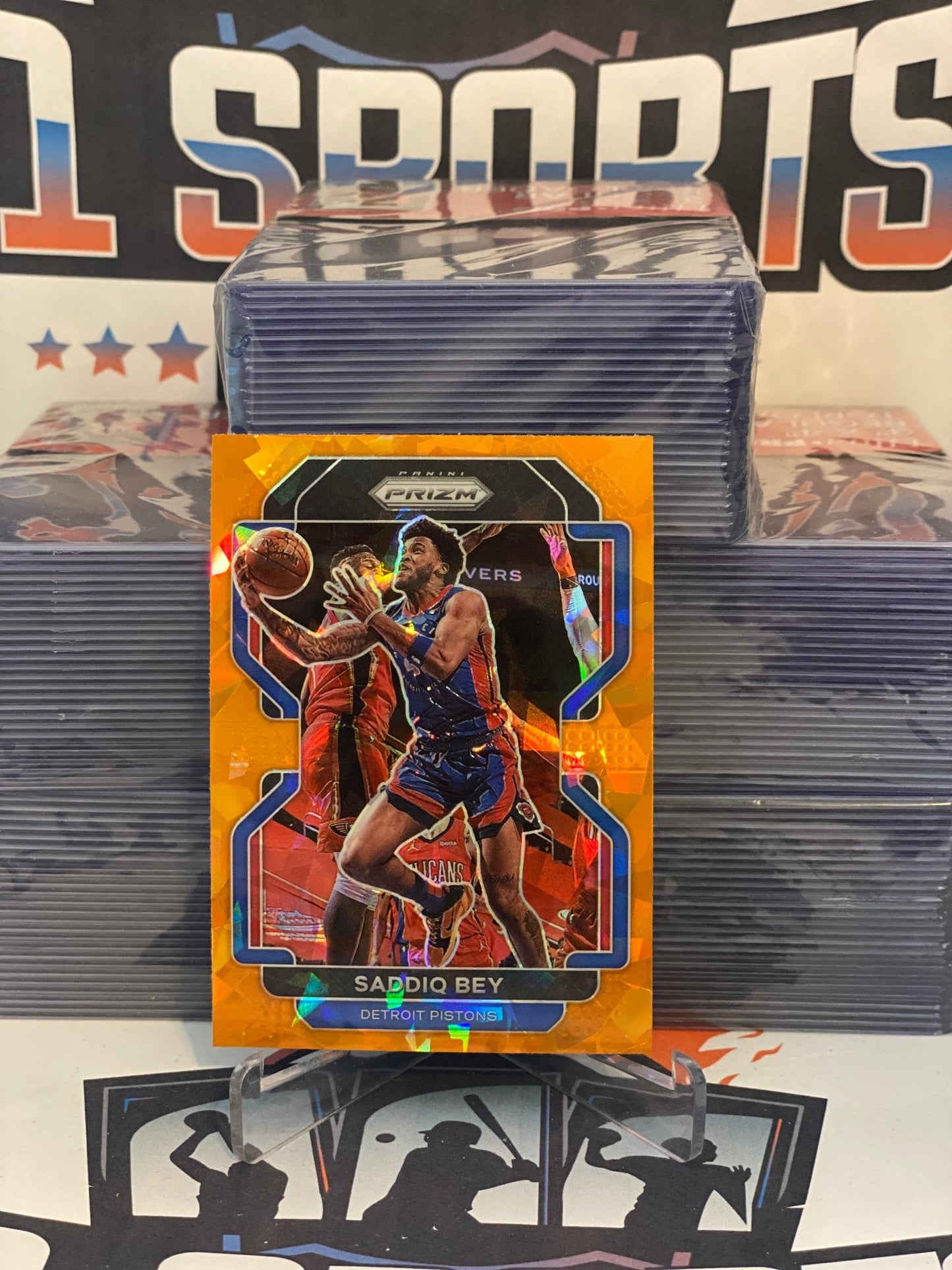 2021 Panini Prizm (Orange Ice Prizm) Saddiq Bey #193