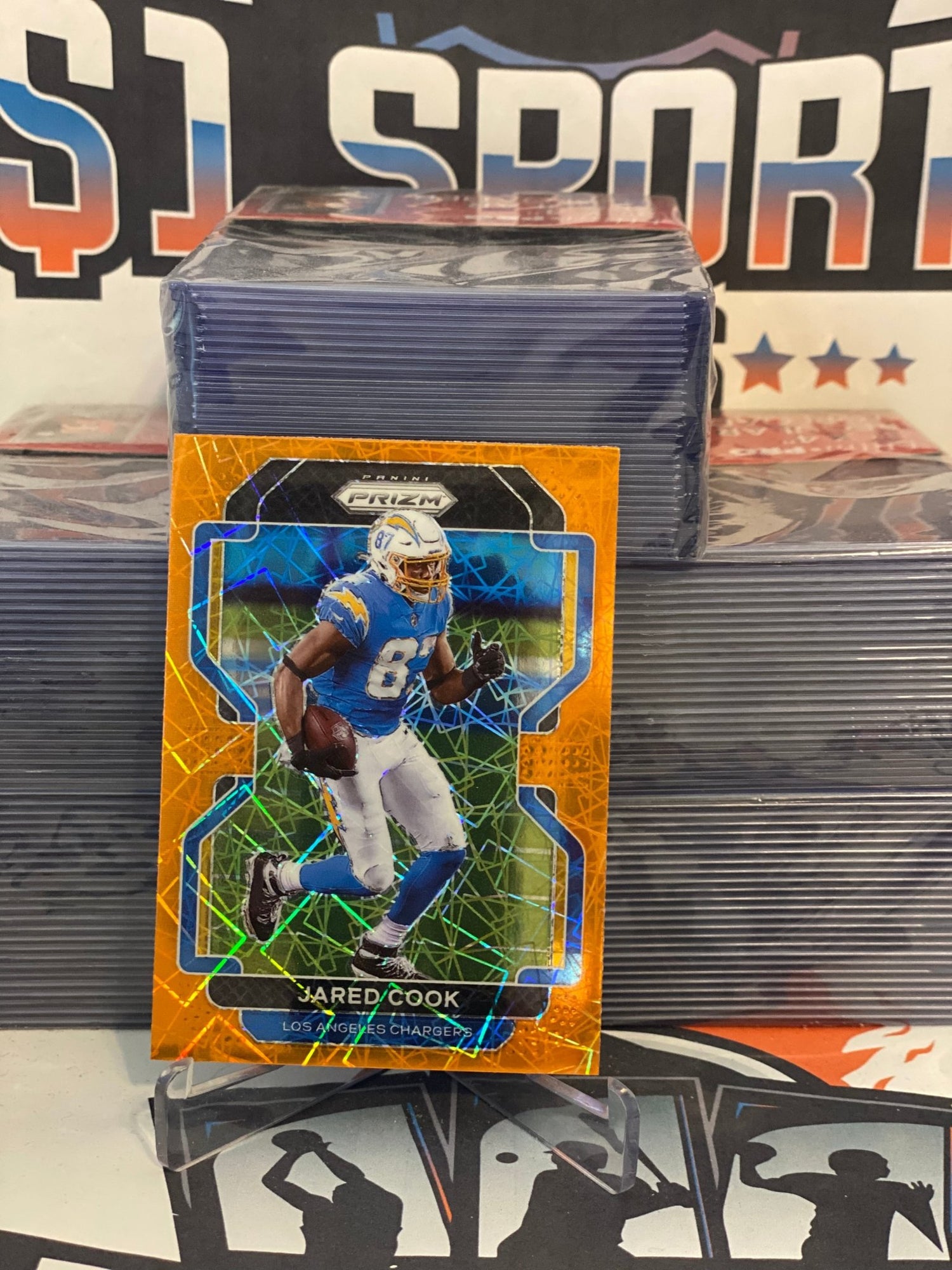 2021 Panini Prizm (Orange Lazer Prizm) Jared Cook #168