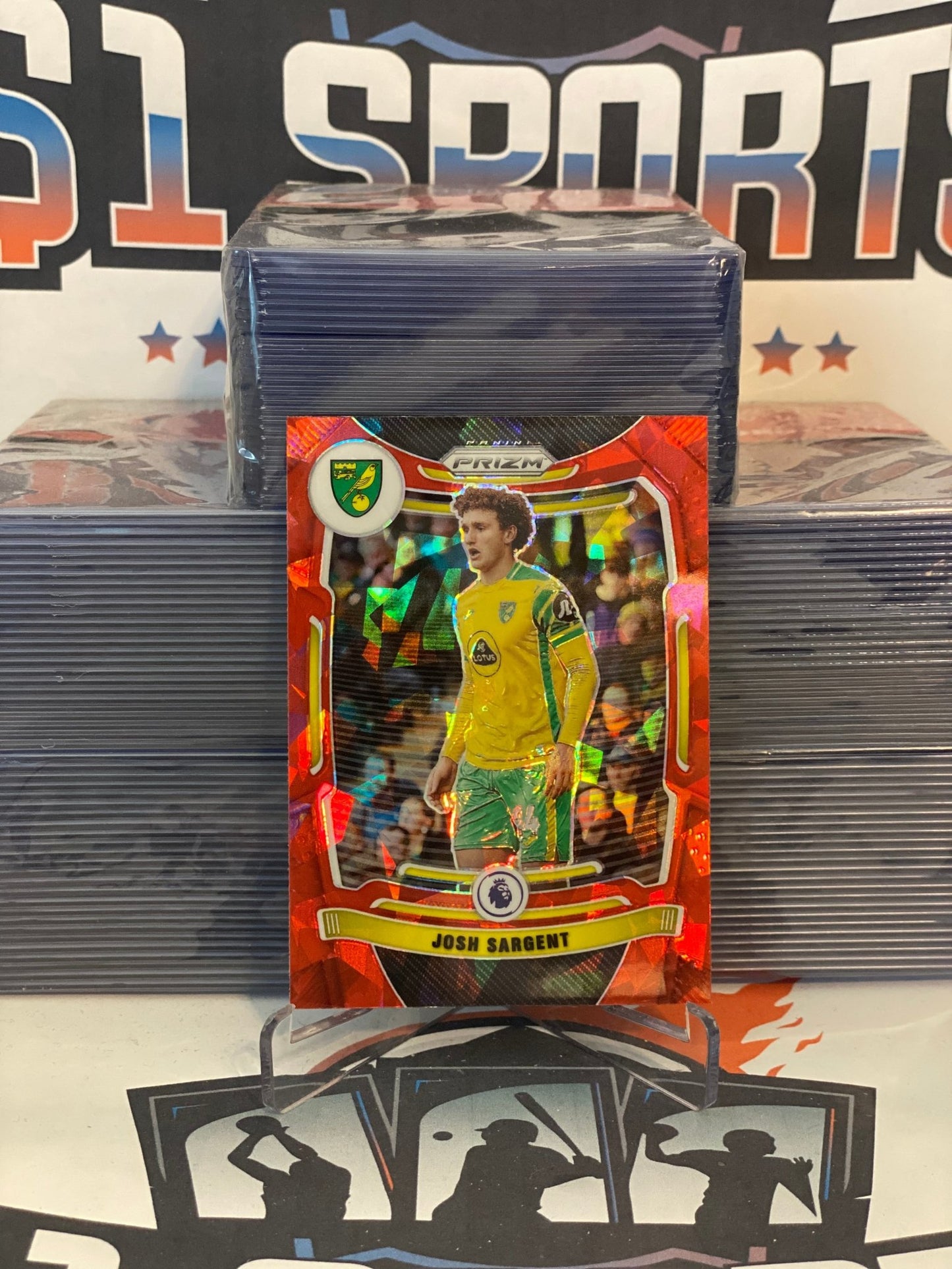 2021 Panini Prizm Premier League (Red Ice Prizm) Josh Sargent #179