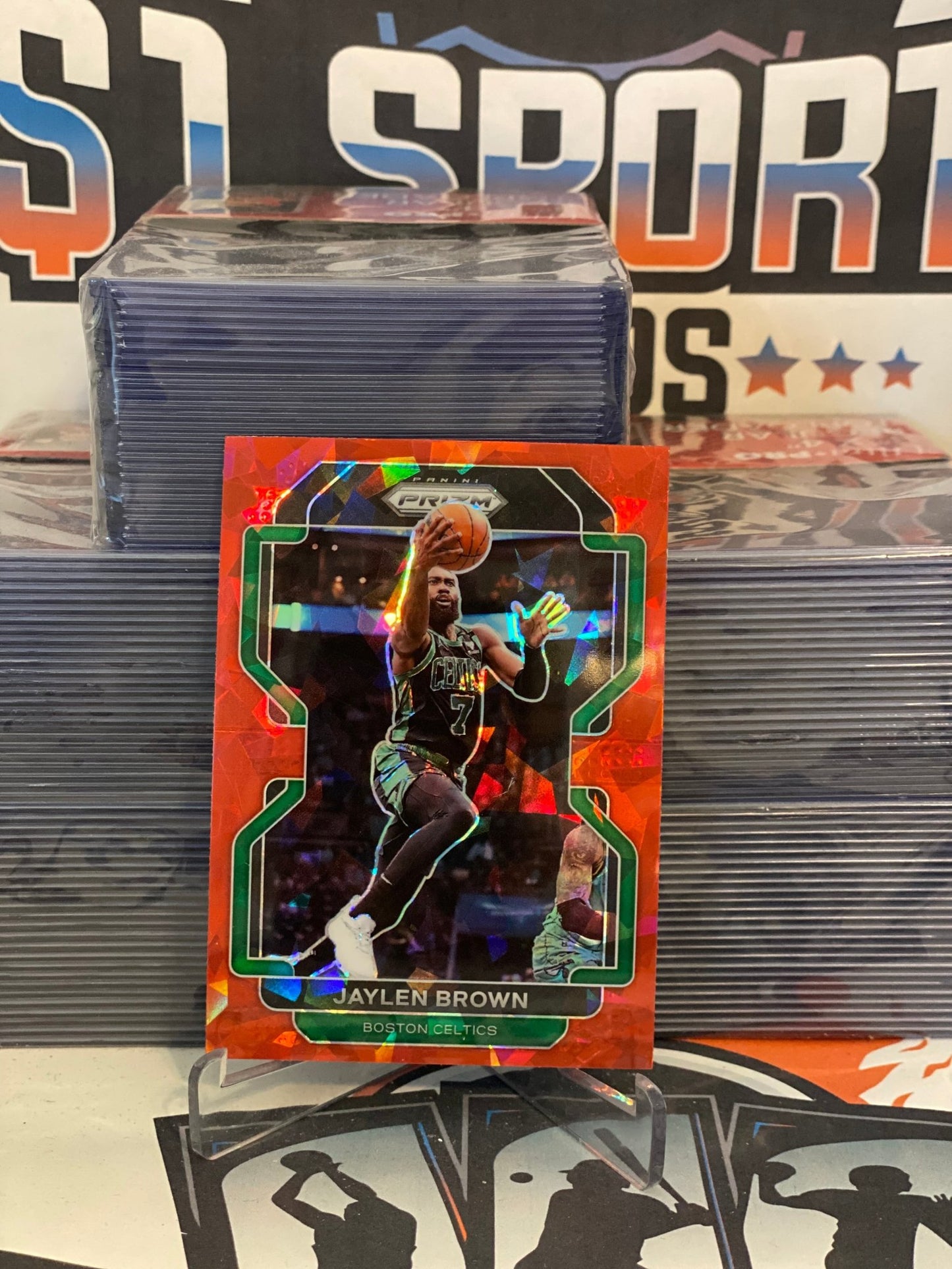 2021 Panini Prizm (Red Ice Prizm) Jaylen Brown #97