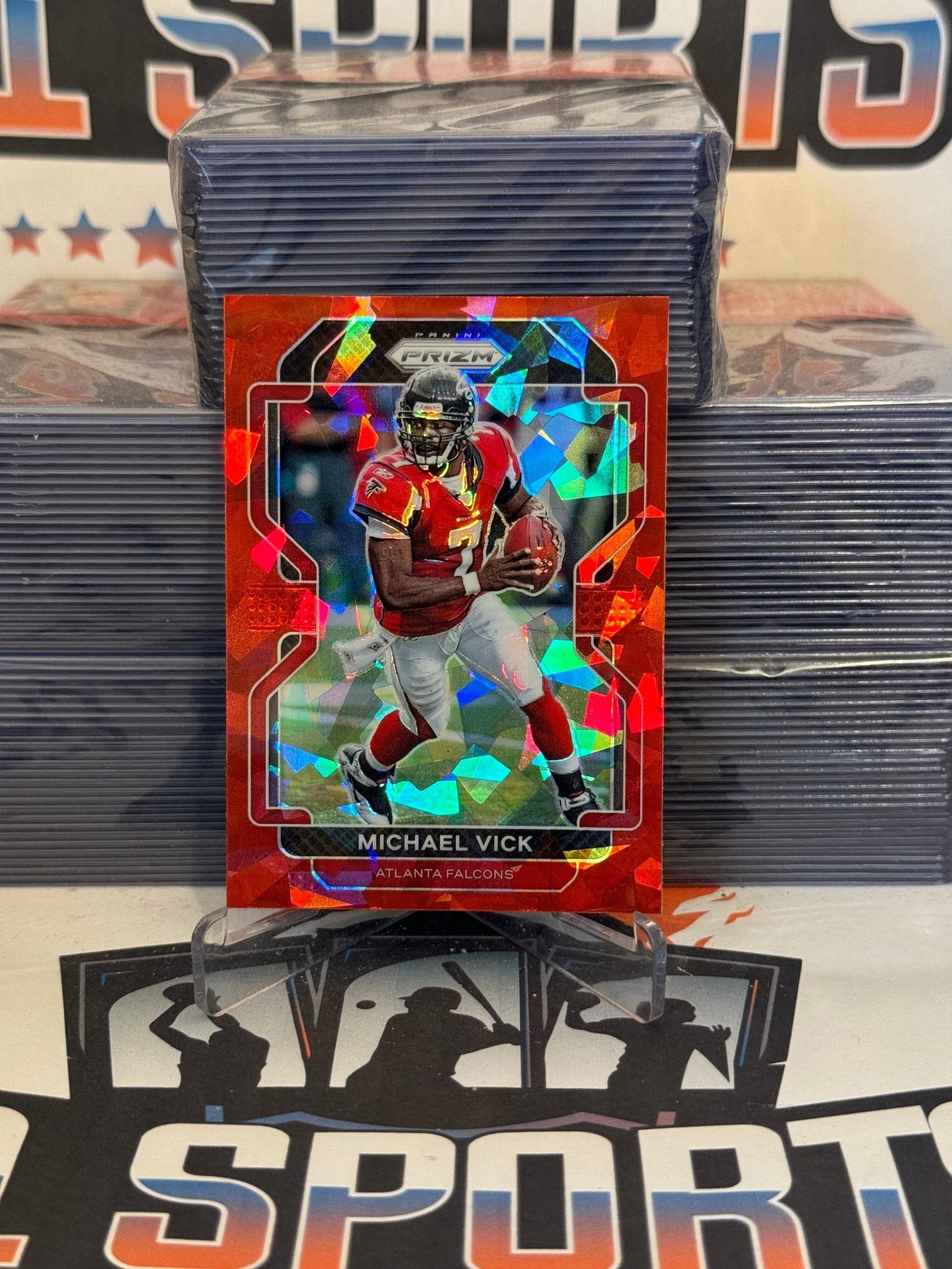 2021 Panini Prizm (Red Ice Prizm) Michael Vick #330