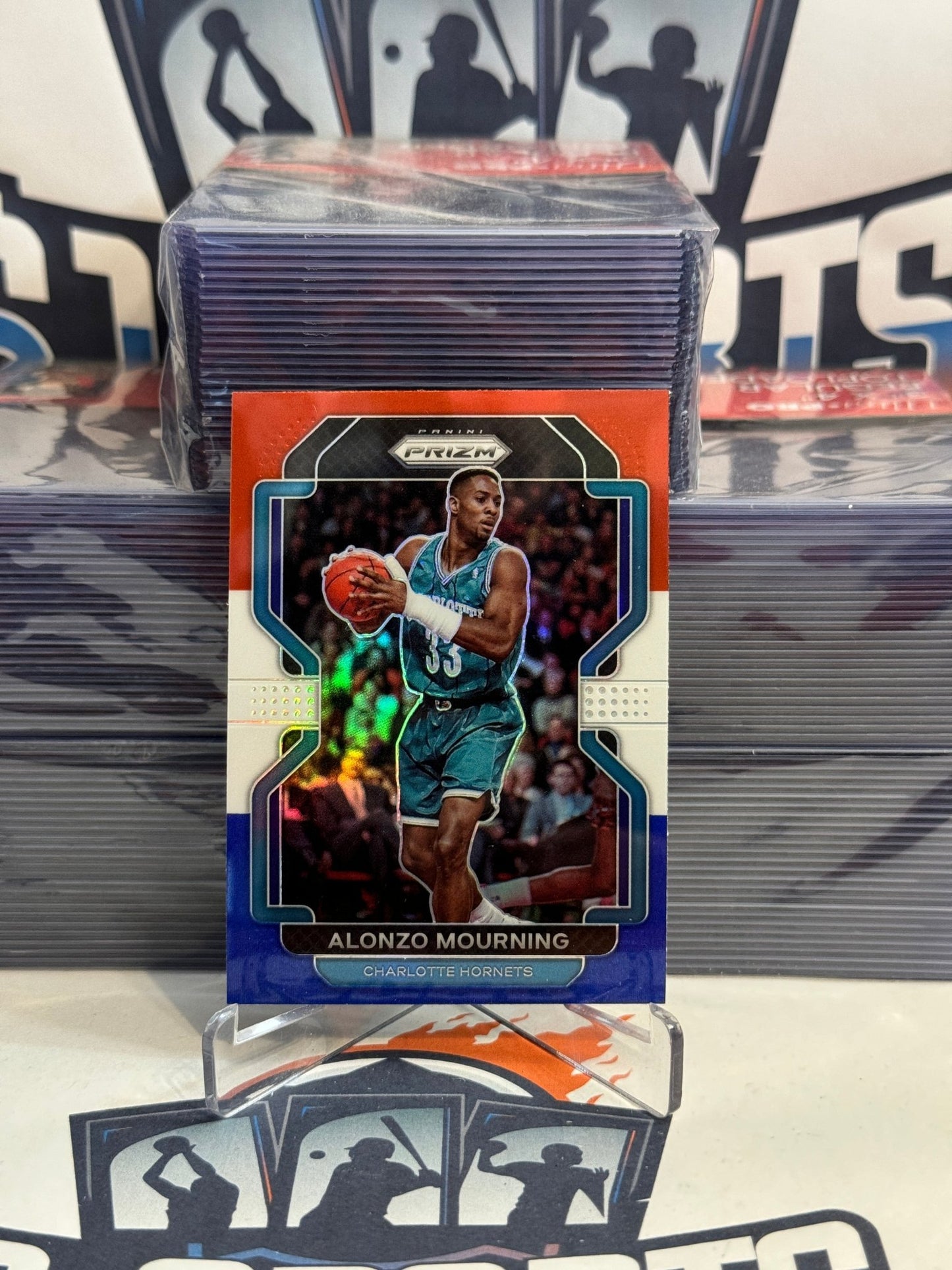 2021 Panini Prizm (Red White Blue Prizm) Alonzo Mourning #270