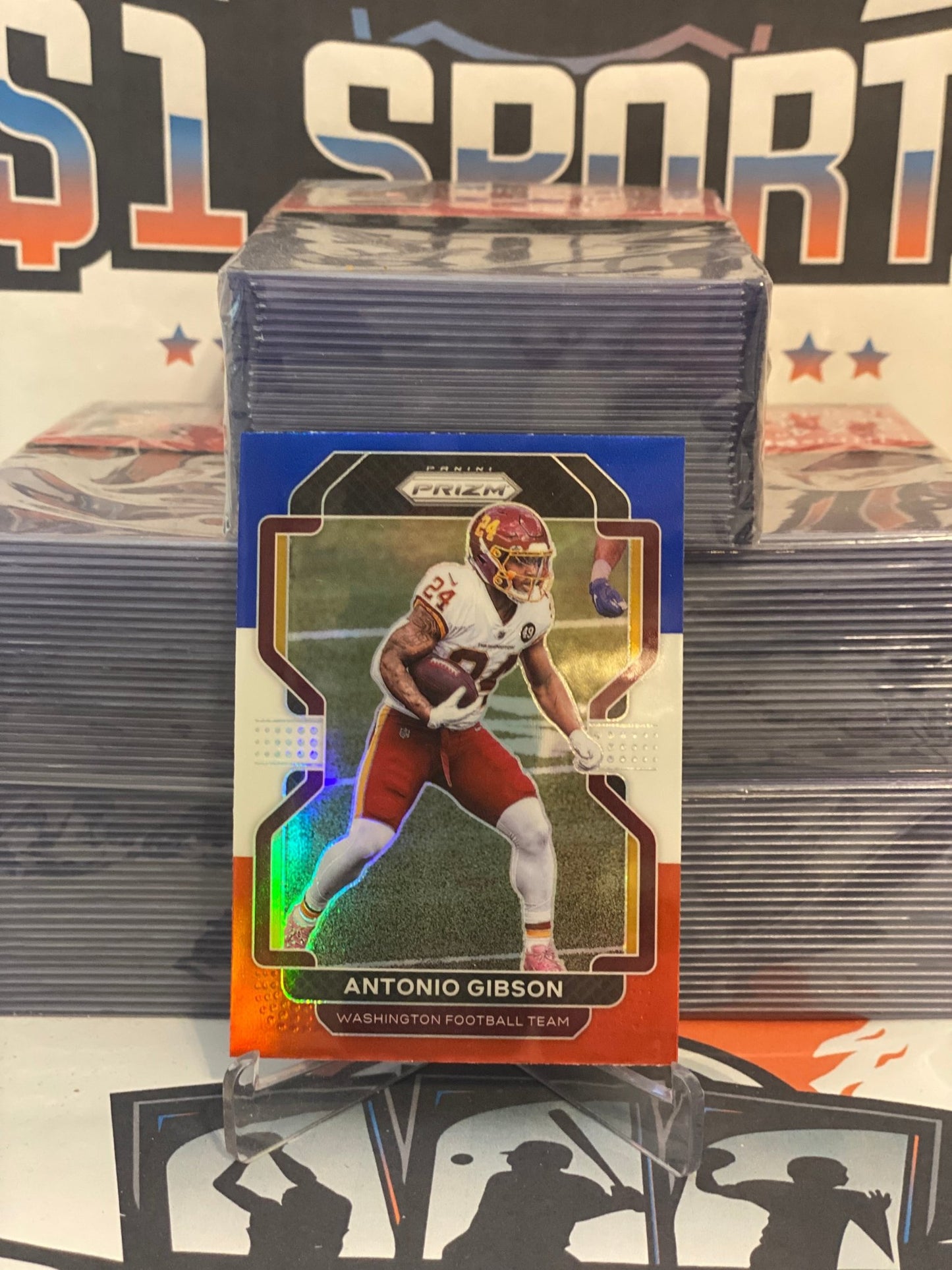 2021 Panini Prizm (Red White Blue Prizm) Antonio Gibson #212