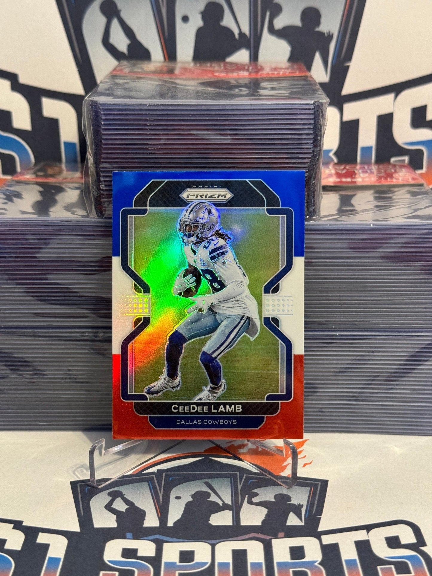 2021 Panini Prizm (Red White Blue Prizm) CeeDee Lamb #239