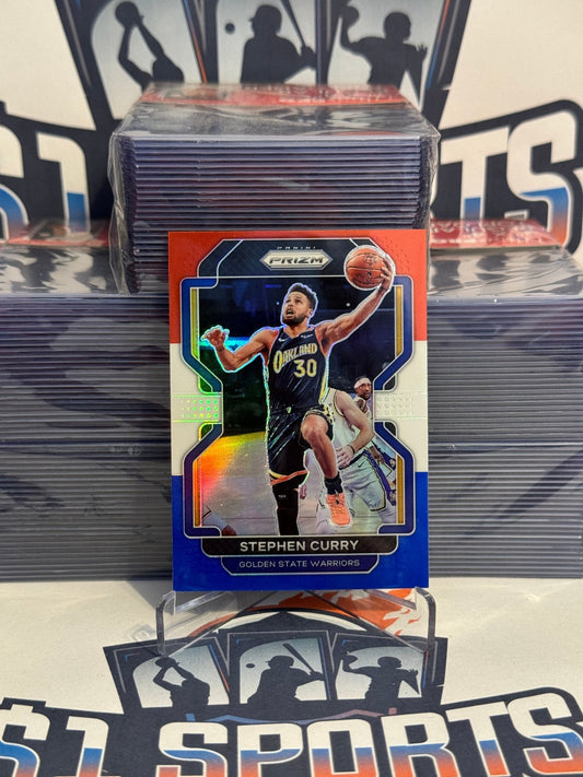 2021 Panini Prizm (Red White Blue Prizm) Stephen Curry #154