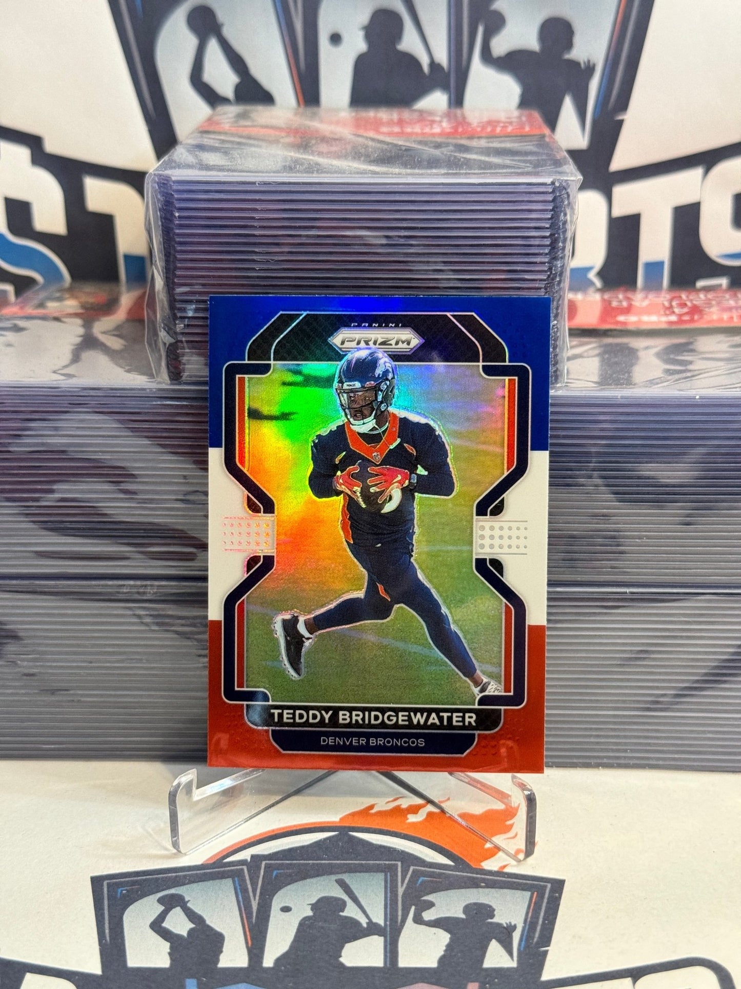 2021 Panini Prizm (Red White Blue Prizm) Teddy Bridgewater #201