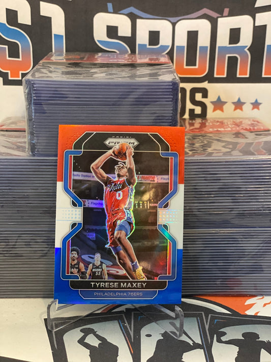 2021 Panini Prizm (Red White Blue Prizm) Tyrese Maxey #28