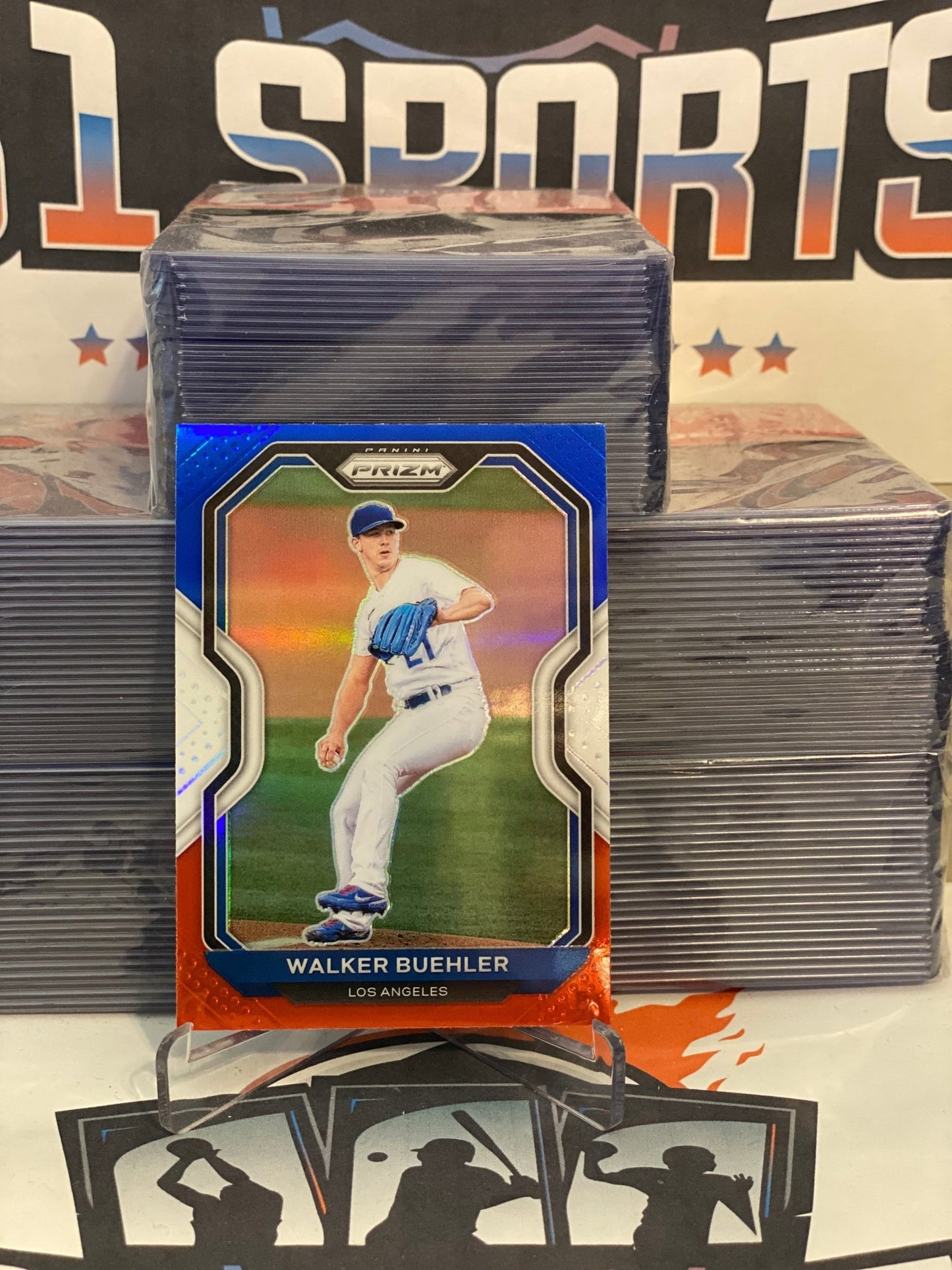 2021 Panini Prizm (Red White Blue Prizm) Walker Buehler #152