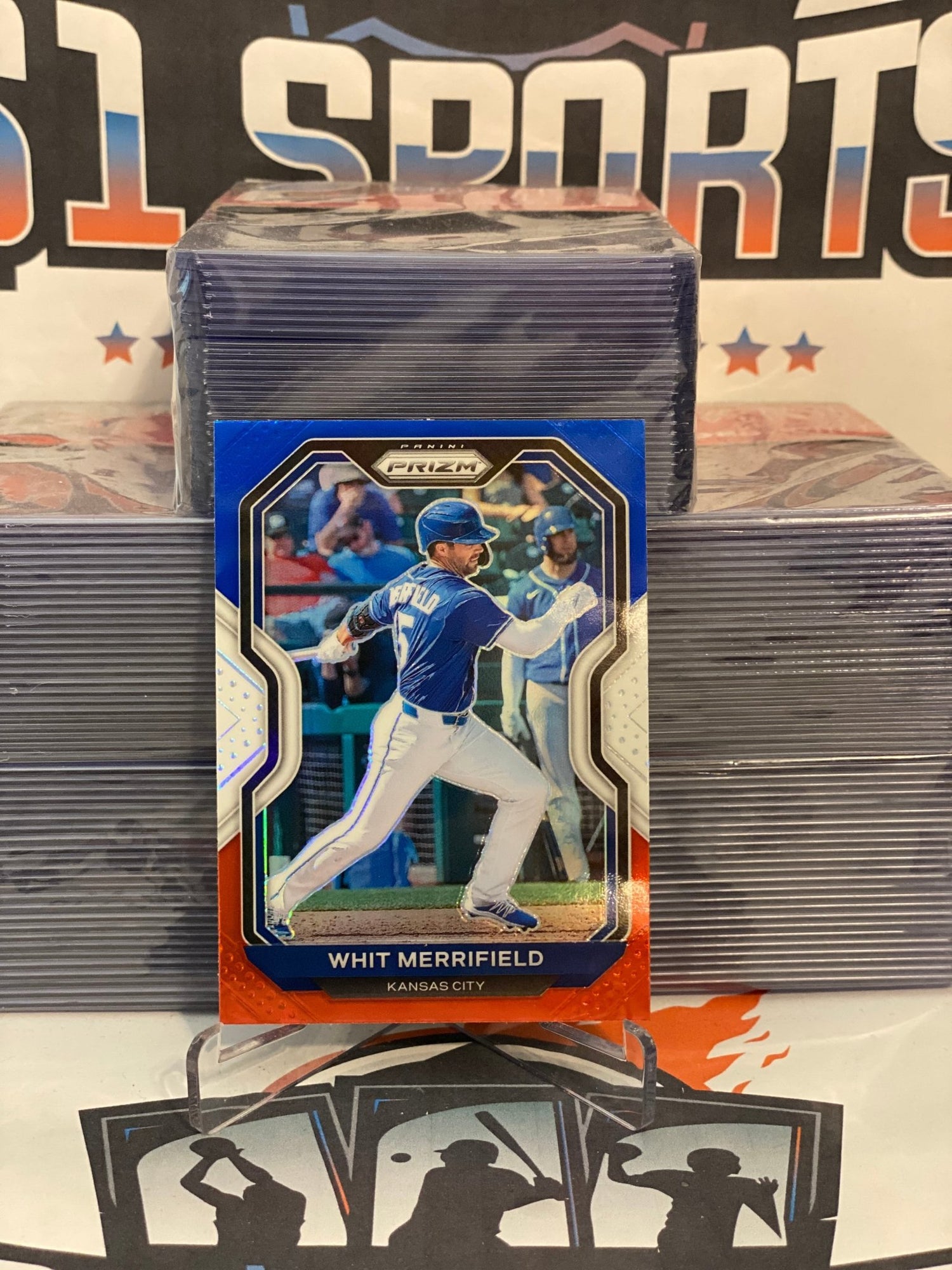 2021 Panini Prizm (Red White Blue Prizm) Whit Merrifield #109