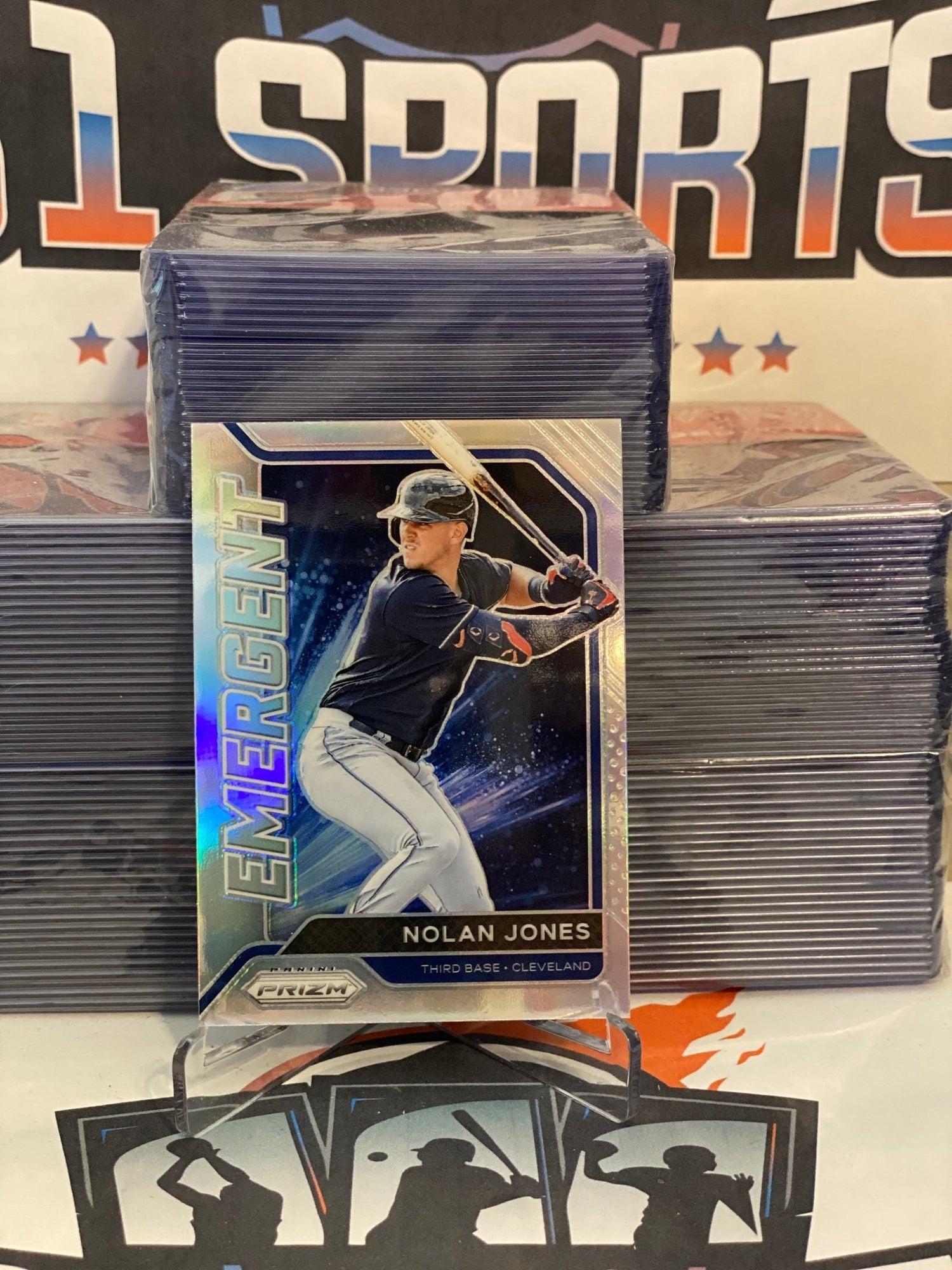 2021 Panini Prizm (Silver Prizm, Emergent) Nolan Jones #EM13