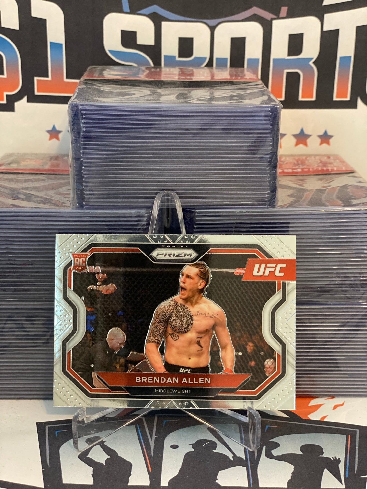 2021 Panini Prizm UFC Brendan Allen Rookie #134