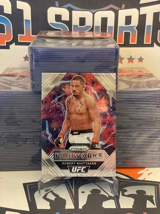 2021 Panini Prizm UFC (Fireworks) Robert Whittaker #14