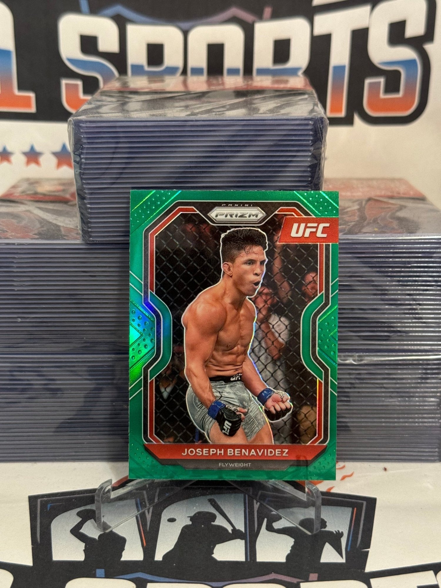 2021 Panini Prizm UFC (Green Prizm) Joseph Benavidez #35