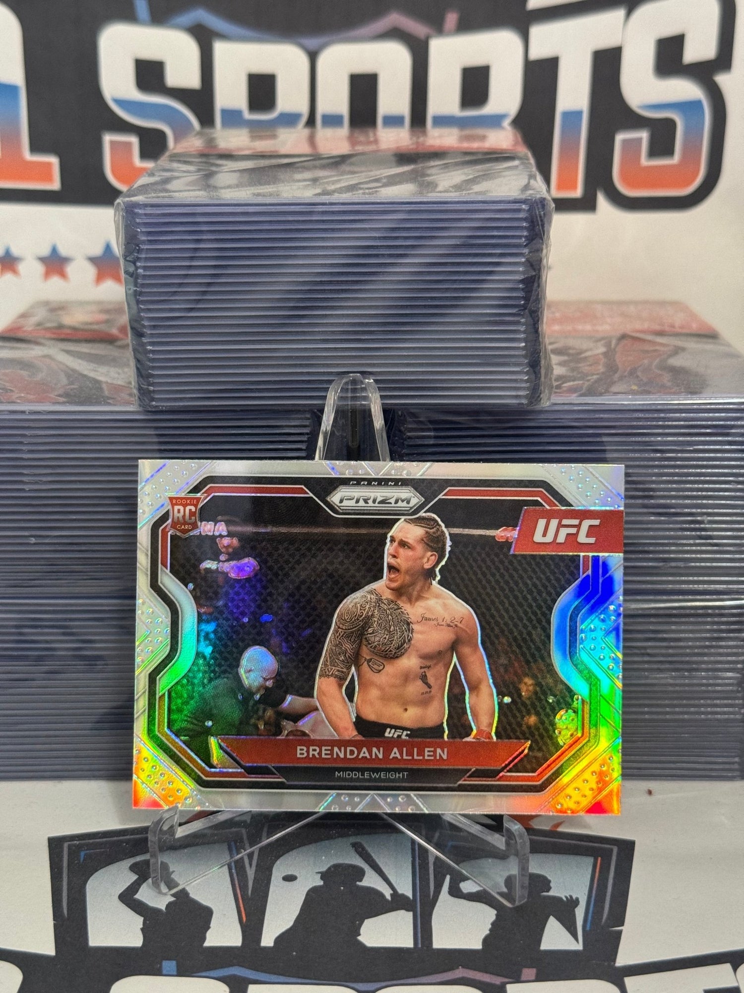 2021 Panini Prizm UFC (Silver Prizm) Brendan Allen Rookie #134