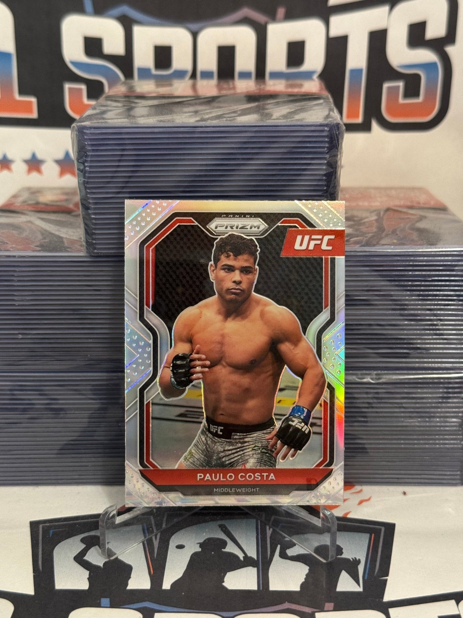 2021 Panini Prizm UFC (Silver Prizm) Paulo Costa #69