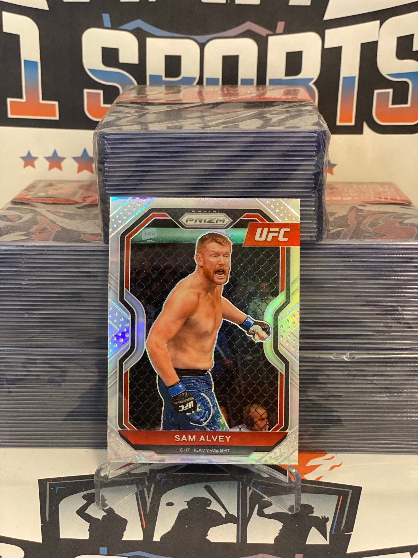 2021 Panini Prizm UFC (Silver Prizm) Sam Alvey #51