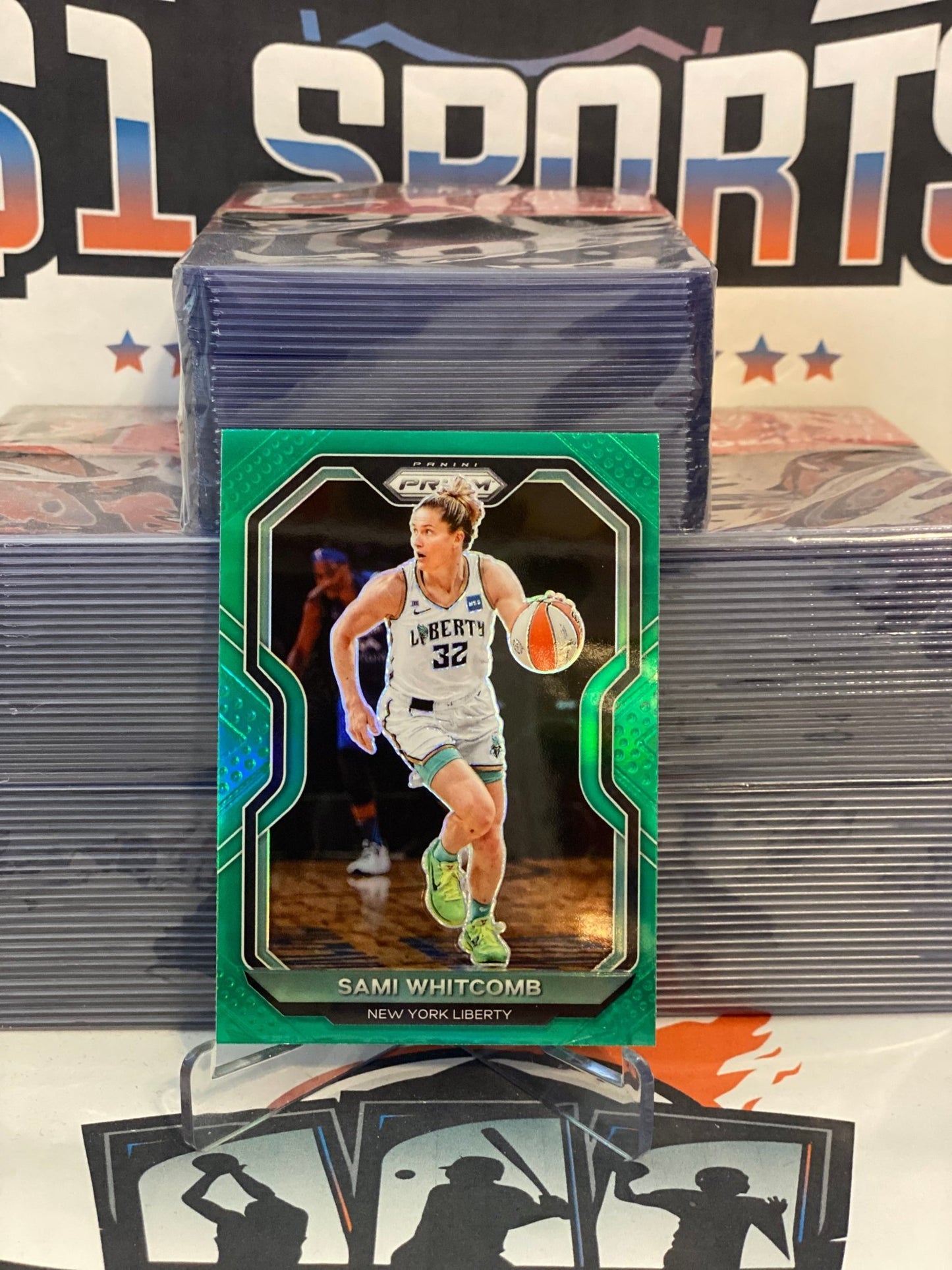 2021 Panini Prizm WNBA (Green Prizm) Sami Whitcomb #73