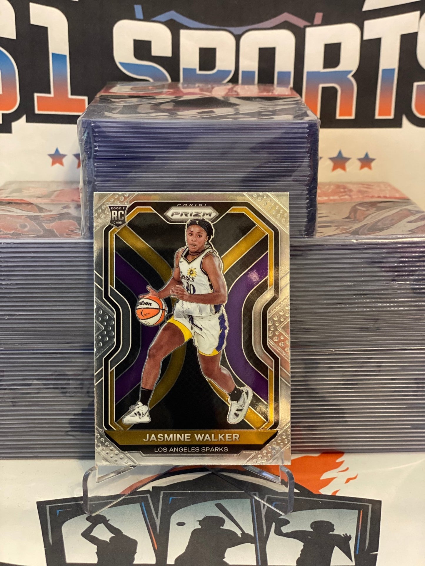  2021 Panini Prizm WNBA #95 Jasmine Walker Los Angeles