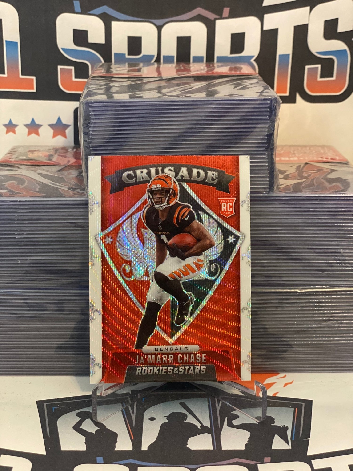 2021 Panini Rookies & Stars (Red Wave, Crusade) Ja'marr Chase Rookie #CR-26