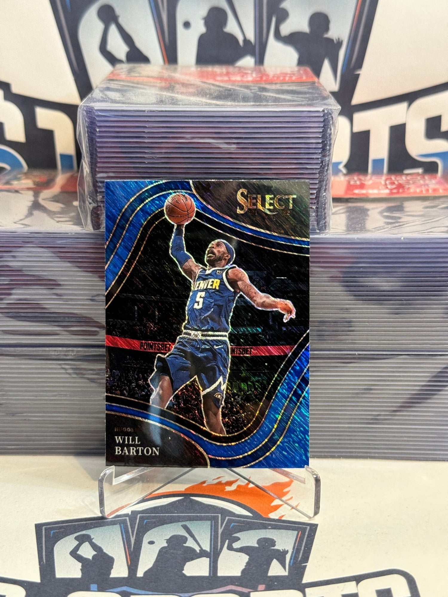 2021 Panini Select (Blue Shimmer Prizm, Courtside) Will Barton #265