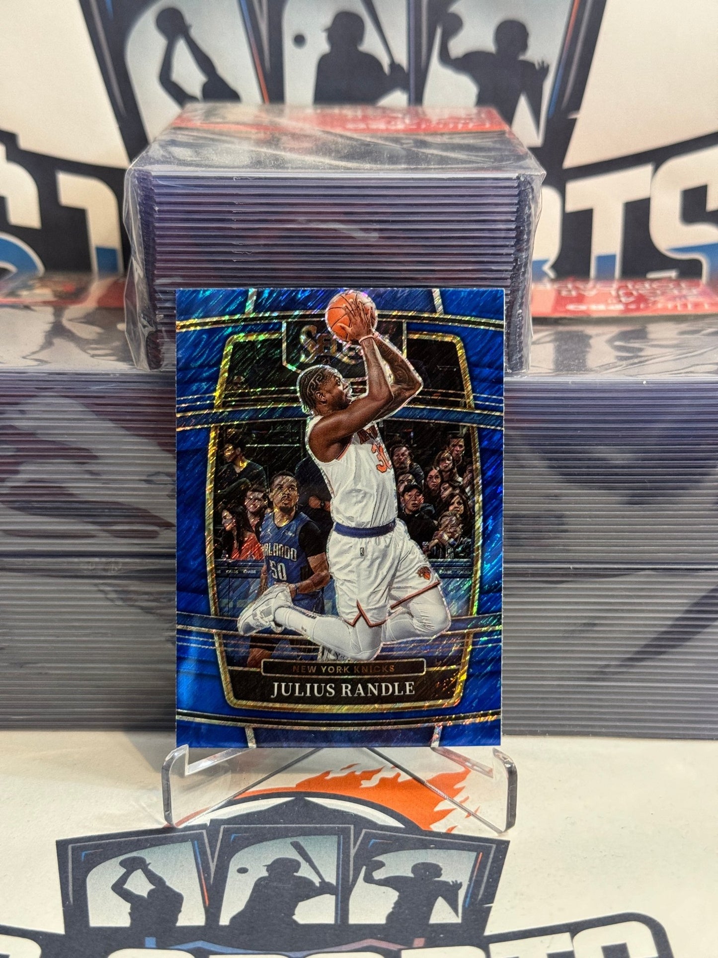 2021 Panini Select (Blue Shimmer Prizm) Julius Randle #88